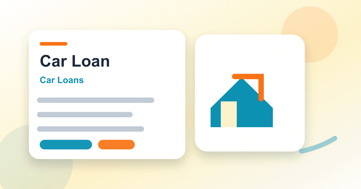 Car Loan comparison illustration for vehicle financing Car Loan comparison illustration for vehicle financing