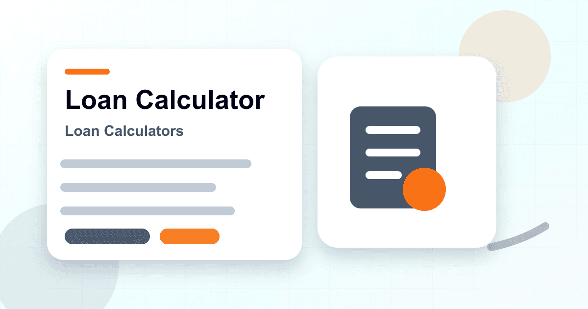 Loan Calculator planning illustration with repayment estimates Loan Calculator planning illustration with repayment estimates